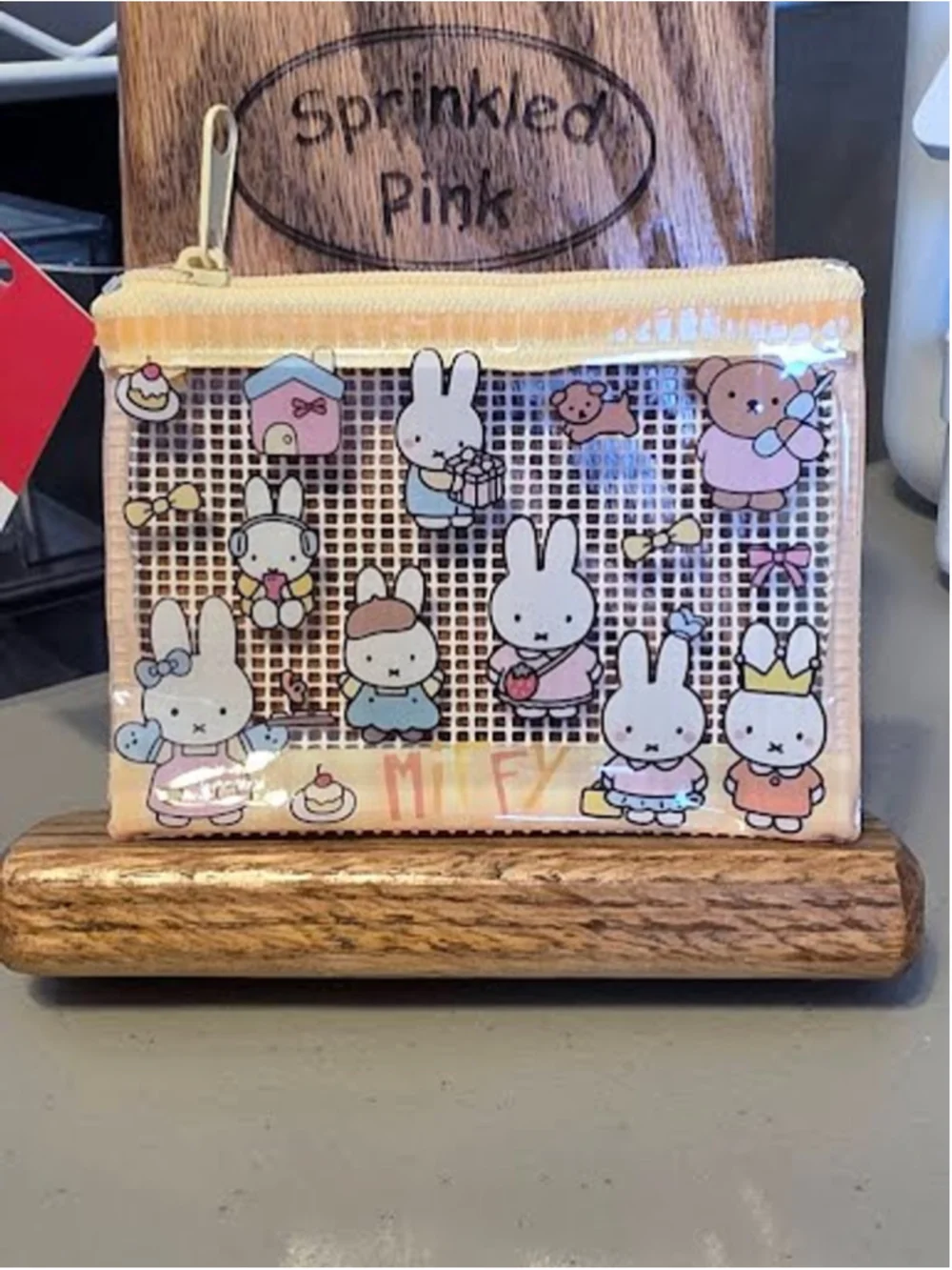 #MIF-2395 Small Vinyl Miffy Zippered Coin Pouch